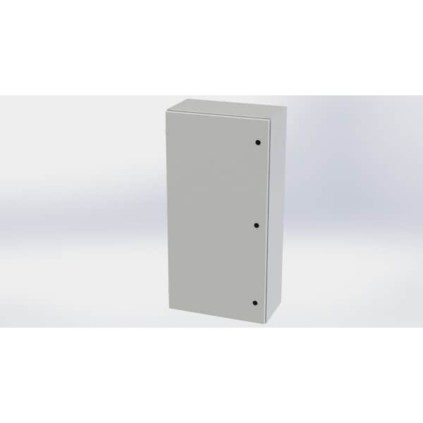 Saginaw Control & Engineering 1/4 Turn Latch Electrical Enclosures, 48 in H, 12 in D, 24 in W, NEMA 3R, 4, 12, 13, Carbon Steel SCE-48EL2412LPLG - main
